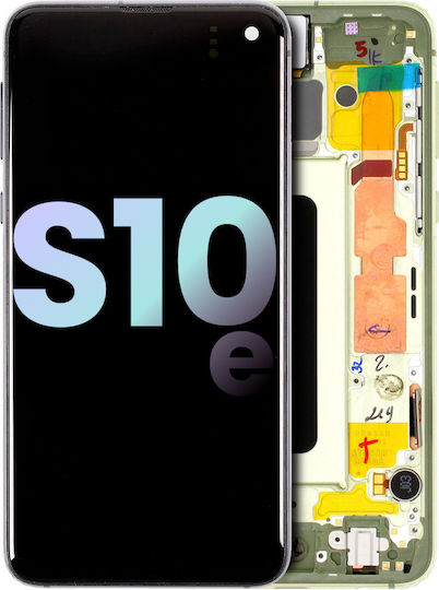 OLED модул с рамка Samsung Galaxy S10e сервизен пакет канарено жълт