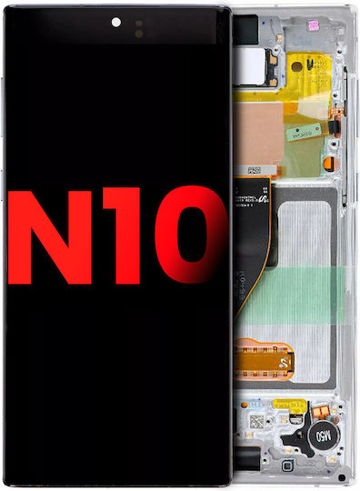 Oled Assembly Frame Samsung Galaxy Note 10 Aftermarket Plus Aura White