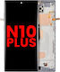 Lcd Asamblare cu ramă fără senzor de amprentă Samsung Galaxy Note 10 Plus aftermarket Plus Incell Aura Negru