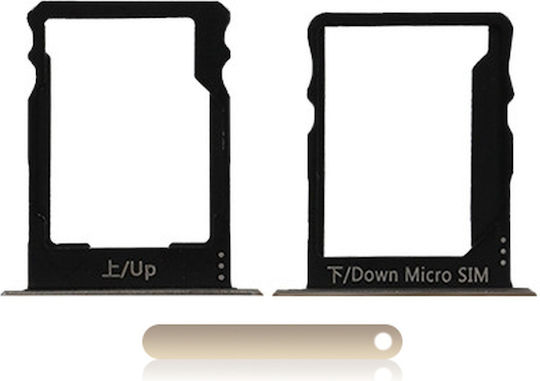 Sim Card + Sd Card Tray Huawei P8 Lite Gold