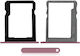 Sim Card + Sd Card Tray Huawei P7 Pink