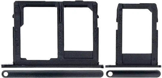 Sim Card Tray Samsung Galaxy J8 J810 2018 Black 2 Piece Set