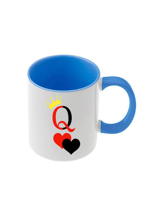 Alice Blaue Tasse Mit Griff Innen