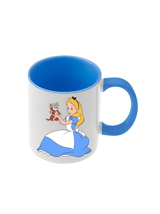Alice Blaue Tasse Mit Griff Innen