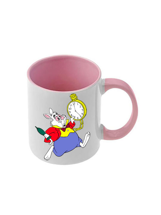 Tasse Alice Rosa Mit Griff und Innerem