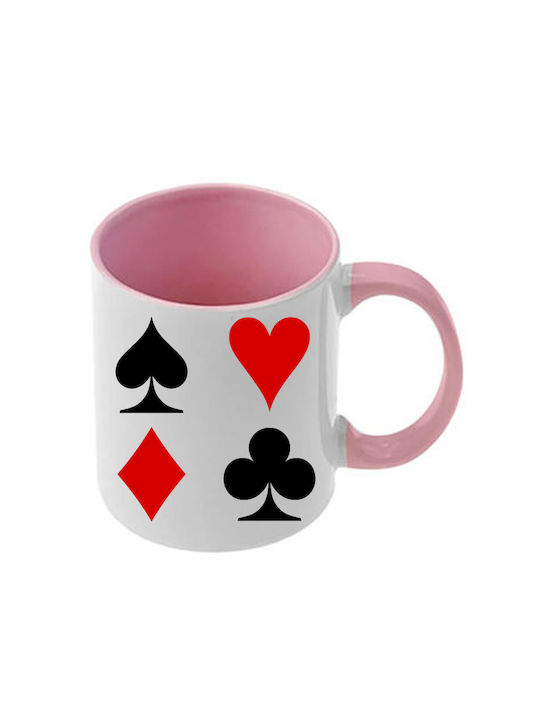 Tasse Alice Rosa Mit Griff und Innerem