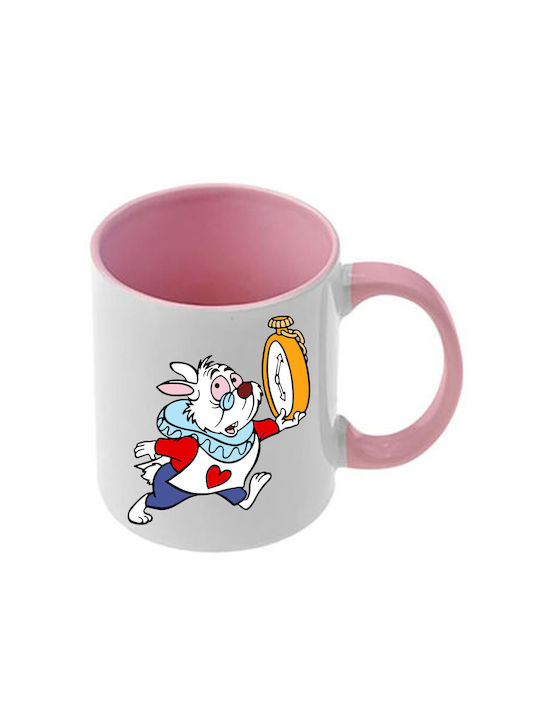 Tasse Alice Rosa Mit Griff und Innerem