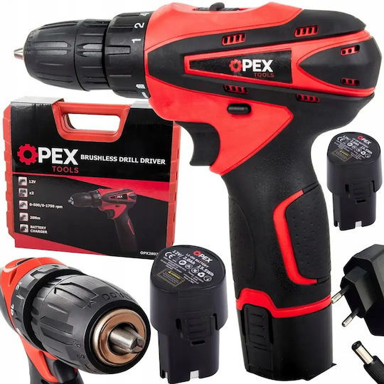 Opex Tools OPX28032 Δραπανοκατσάβιδο Μπαταρίας Brushless 12V 2x2Ah