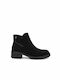 Wildleder Damen Chelsea-Stiefel Schwarz