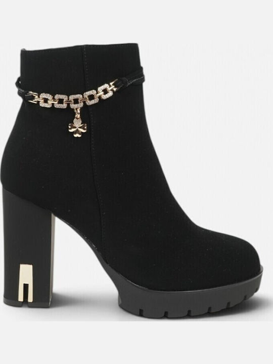 Suede Women's Ankle Boots Black