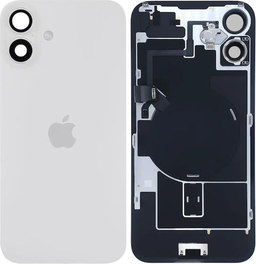 Sticlă Spate Cu Magneți Magsafe Și Nfc Și Flex Lanterna iPhone 16 Plus Original Alb