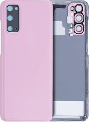 Back Cover Glass Camera Lens Samsung Galaxy S20 5g No Logo Aftermarket Plus Cloud Pink