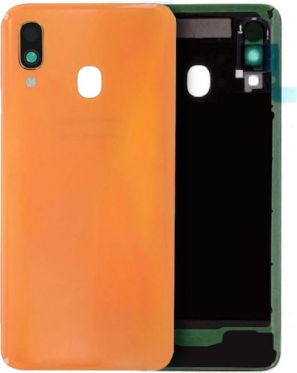 Back Cover Glass Camera Lens Samsung Galaxy A40 A405 2019 Service Pack Orange