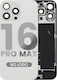Back Glass W Magsafe Magnet & Nfc & Flashlight Flex Iphone 16 Pro Max No Logo Aftermarket White Titanium
