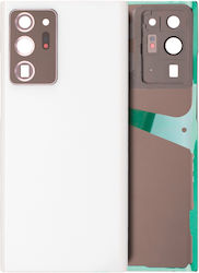 Back Cover Glass Camera Lens Samsung Galaxy Note 20 Ultra No Logo Aftermarket Plus Mystic White