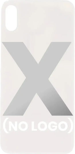 Back Cover Glass Iphone X No Logo Silver