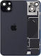 Back Glass W Magsafe Magnet & Nfc & Flashlight Flex Iphone 15 Plus Genuine Oem Black