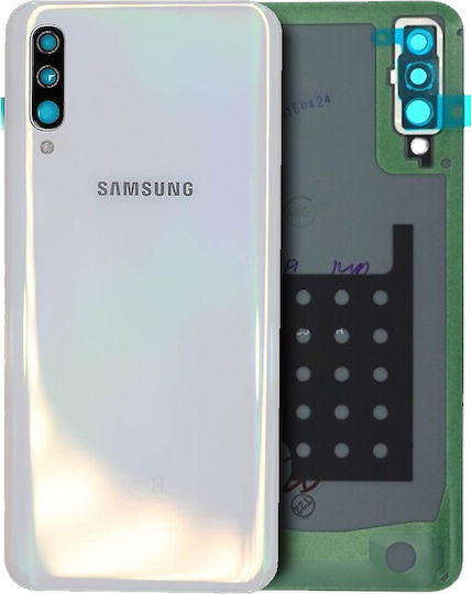 Back Cover Glass Camera Lens Samsung Galaxy A50 A505 2019 Service Pack White