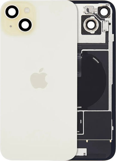 Back Glass W Magsafe Magnet & Nfc & Flashlight Flex Iphone 15 Plus Genuine Oem Yellow