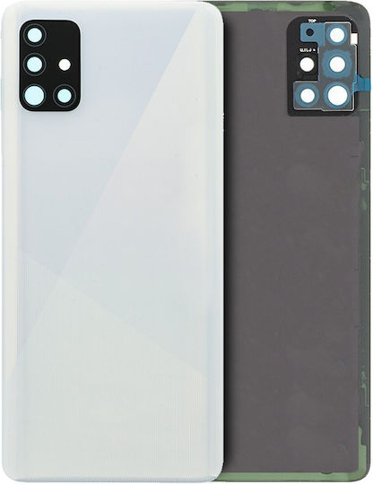 Rückseitiges Glas Kameraobjektiv Samsung Galaxy A51 4G A515 2020 Service Pack Prism Crush Weiß