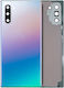Back Cover Glass Camera Lens Samsung Galaxy Note 10 No Logo Aftermarket Plus Aura Glow Silver