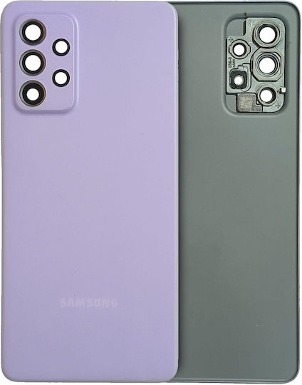 Задно Стъкло Капак Обектив Камера Samsung Galaxy A52 4g A525 2021 Сервизен Комплект Страхотно Лилаво