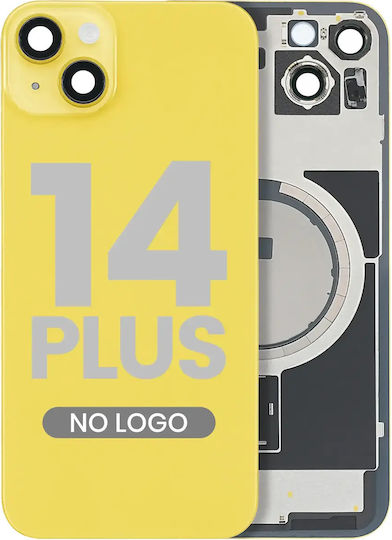 Back Glass W Magsafe Magnet Iphone 14 Plus Aftermarket Yellow No Logo