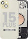 Back Glass W Magsafe Magnet Iphone 15 Plus No Logo Aftermarket Yellow