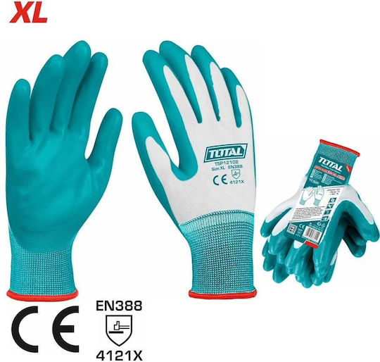 Total Total Arbeitshandschuhe Garten Grün Nitril/Polyester