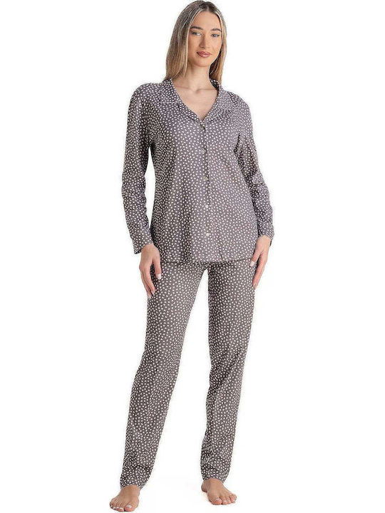 Relax Anatomic Relax Anatomic Damen Schlafanzug Set Winter Baumwollene Lila Relax Anatomic Relax Anatomic Damen Schlafanzug Set Winter Baumwollene Lila