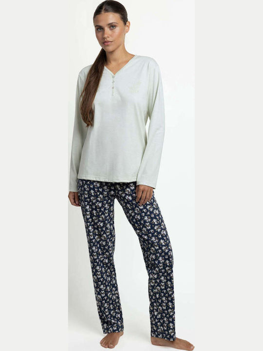 Admas Set Pijamale Dama De Iarnă Dark Liberty Verde