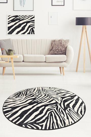 Conceptum Hypnose Zebra Round Multicolour Rug Φ100cm