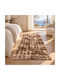 My Home Luxury Shaggy 3D Premium Soft Touch Non-Slip Rectangular Brown Rug 80x140cm