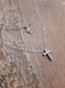 Steel Silver Necklace Cross Chain 55 Centimeters