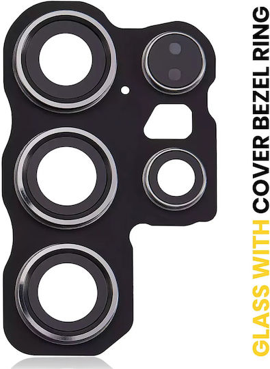 Back Kameraobjektiv Abdeckung Gehäuse Ring Samsung Galaxy S24 Ultra 5G Titanium Schwarz