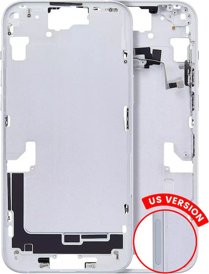 Mid-frame Housing W Small Parts Iphone 15 Plus Us Version Aftermarket Plus Blue