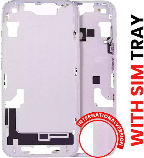 Mid-frame Housing W Small Parts Iphone 14 Eu Global Version Aftermarket Plus Purple