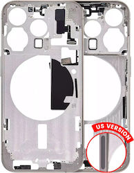 Mid-frame Housing W Small Parts Iphone 15 Pro Us Version Aftermarket Plus Natural Titanium