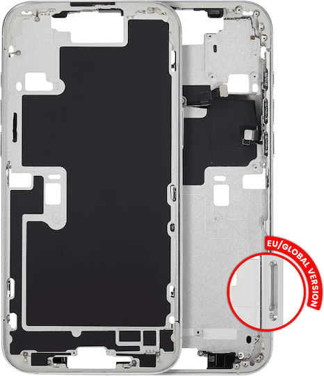 Mid-frame Housing Power Volume Button Iphone 16 Pro Max Eu Global Version Aftermarket Plus White Titanium