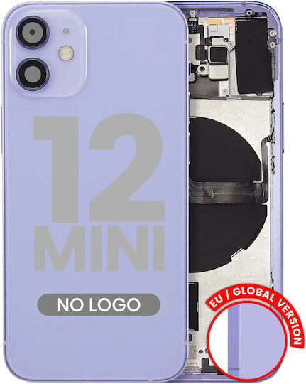 Back Housing W Small Parts Iphone 12 Mini Eu Global Version Aftermarket Plus Purple