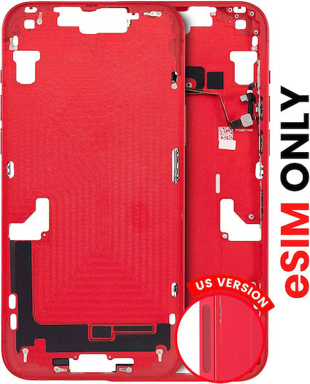 Mid-frame Housing W Small Parts Iphone 14 Plus Us Version Aftermarket Plus Red