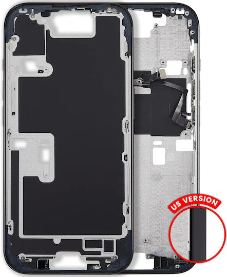 Mid-frame Housing Power Volume Button Iphone 16 Pro Us Version Aftermarket Plus Black Titanium