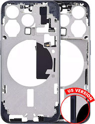 Mid-frame Housing W Small Parts Iphone 15 Pro Us Version Aftermarket Plus Blue Titanium