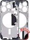 Mid-frame Housing W Small Parts Iphone 15 Pro Us Version Aftermarket Plus Blue Titanium