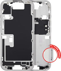 Mid-frame Housing Power Volume Button Iphone 16 Pro Eu Global Version Aftermarket Plus White Titanium