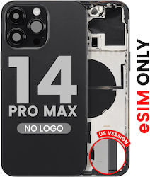 Back Housing W Small Parts Iphone 14 Pro Max Us Version Aftermarket Plus Space Black