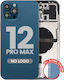 Back Housing W Small Parts Iphone 12 Pro Max Eu Global Version Aftermarket Plus Pacific Blue