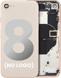 Back Housing Small Components Pre-installed Iphone 8 No Logo Aftermarket Plus Gold