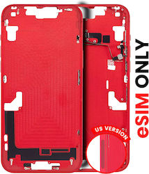 Mid-frame Housing W Small Parts Iphone 14 Us Version Aftermarket Plus Red