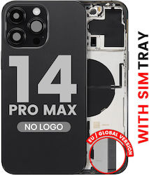 Back Housing W Small Parts Iphone 14 Pro Max Eu Global Version Aftermarket Plus Space Black